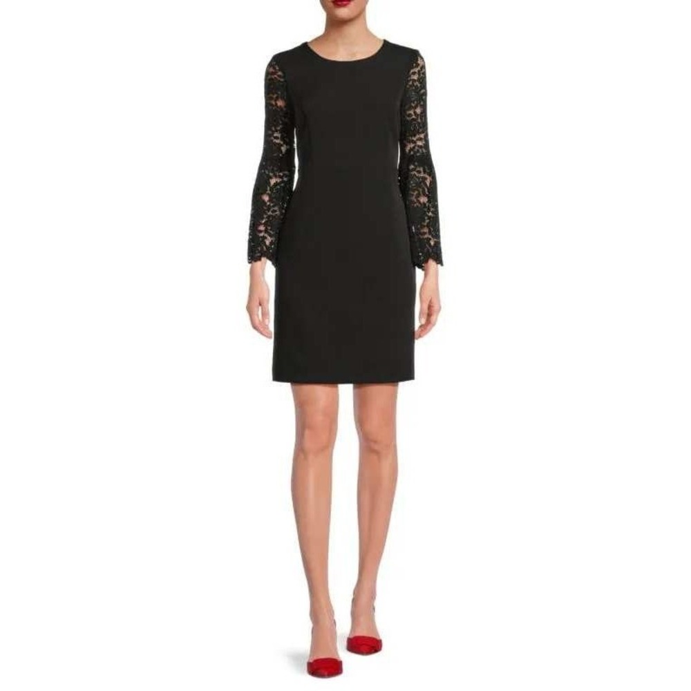 Tommy Hilfiger Lace Sleeve Sheath Minidress Size 12
